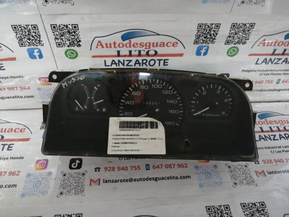CUADRO INSTRUMENTOS SSANGYONG MUSSO 2.9 TDI Lux