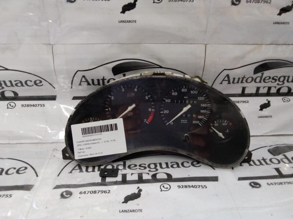 CUADRO INSTRUMENTOS OPEL CORSA B Base (E)