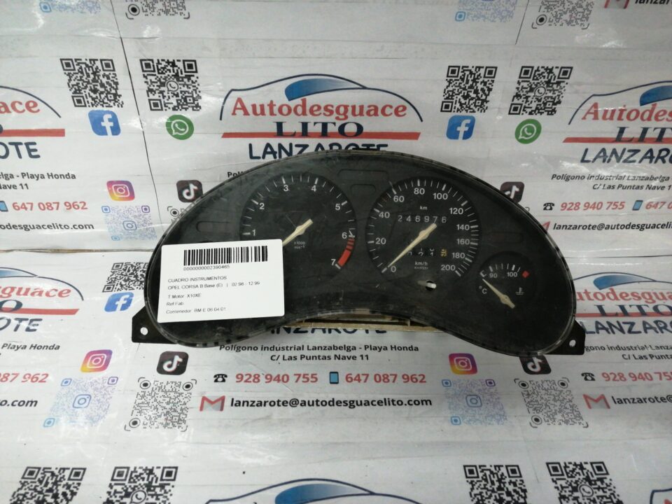 CUADRO INSTRUMENTOS OPEL CORSA B Base (E)