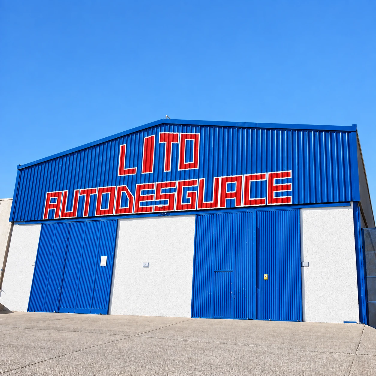 Fachada azul de Auto Desguace Lito en Arinaga